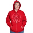 thumbnail image 4 of Light Up My Life Lightbulb Valentine Zip Hoodie Sweatshirt Women Brisco Brands M, 4 of 6