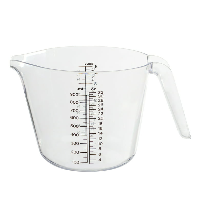 Mainstays 1/4 Cup BPA-Free Plastic Mini Measuring Cup, Black/Transparent -  Walmart.com