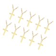 thumbnail image 3 of Elegant Jesus Cross Chain Necklace For Home Decoration In Golden Color Ideal For Men And Women Featuring Classic Design 10Pack, 3 of 4