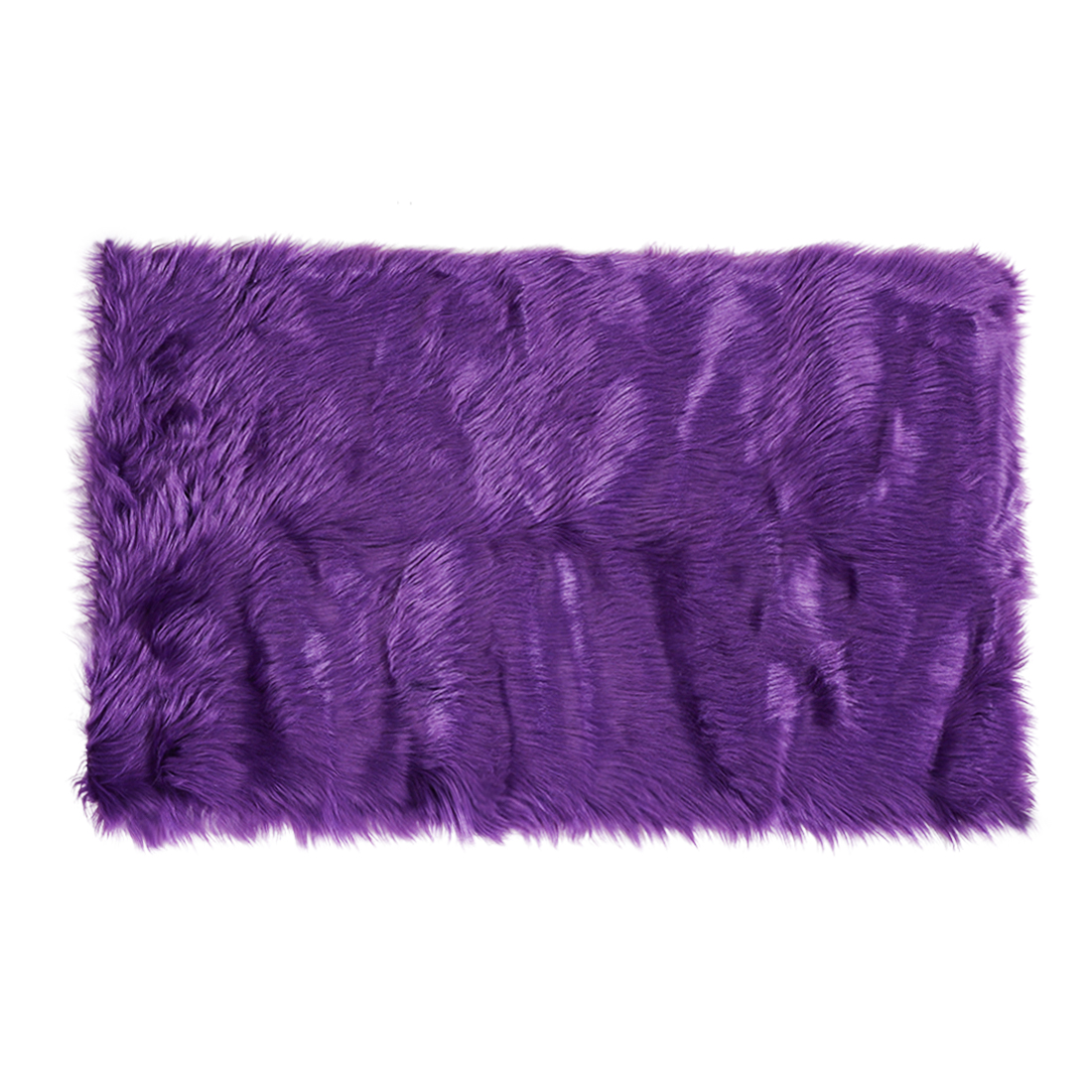 Faux Fur Sheepskin Plush Area Rug Purple 2x3 Feet Rectangle