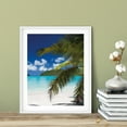 thumbnail image 4 of Tropical Paradise Beach, 11 x 14 White Framed Print Sign Easy Installation | Holidays By The Sea | Stylish Modern Decoration For The Home and Office, 4 of 4