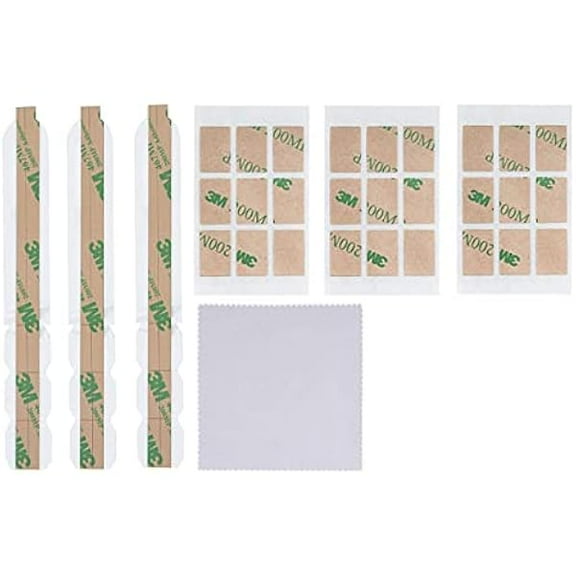 Removable Adhesive Strips for Privacy Screen Replacement Set of Holder Tabs，Plastic Slide Mount Holder Tabs for Laptop or Computer Monitor Privacy Filter with a Cleaning Cloth by