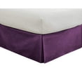 thumbnail image 2 of D.N.G. BEDDINGS 1 Piece Split Corner Tailored Bed Skirt, 21 Inch Deep Pocket, 800 Thread Cotton 100% Egyptian Cotton, Olympic Queen Size (66" x 80") Inch, Solid Plum, 2 of 3