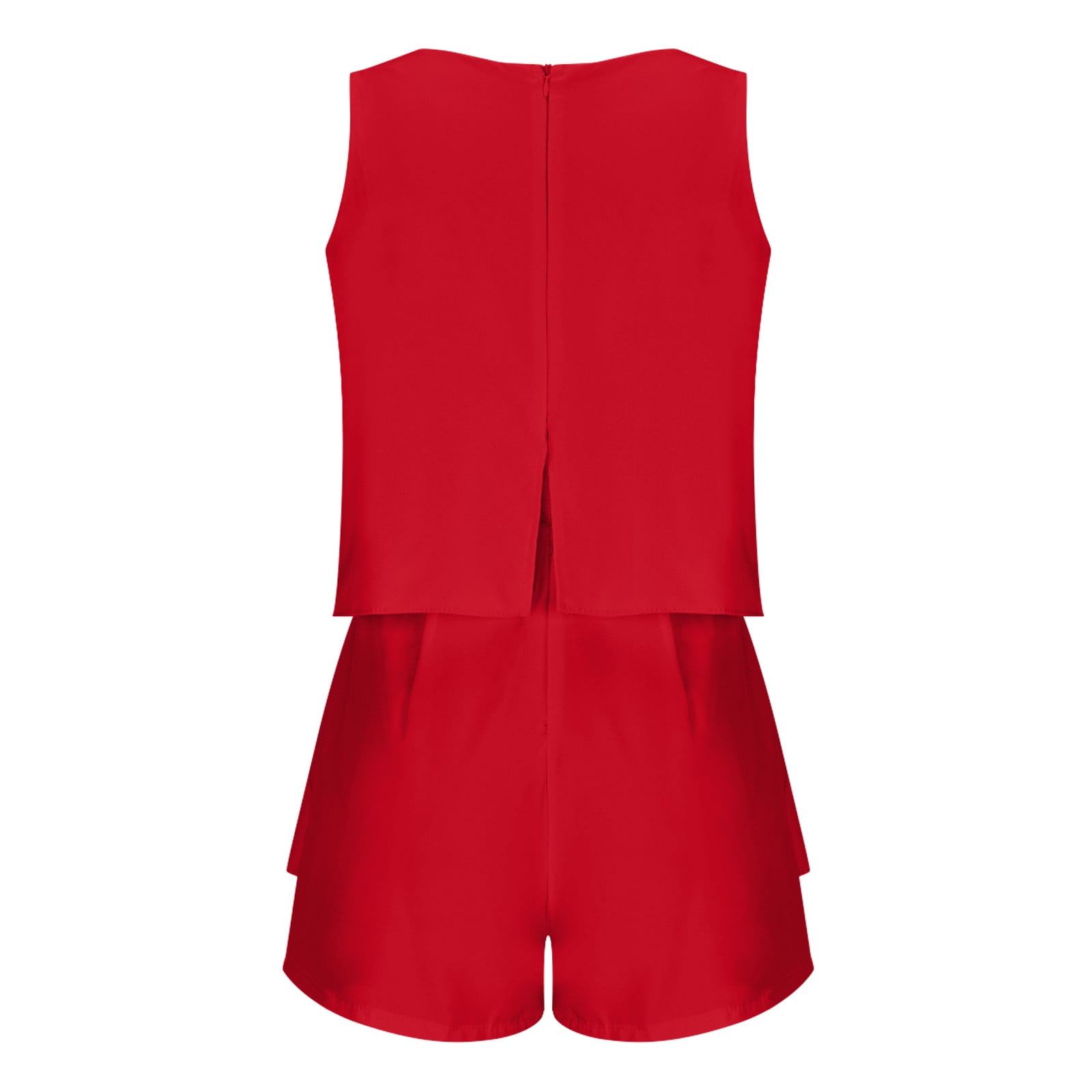 ロンパース・カバーオール Sleeveless Rompers (Red check)  80 Buy Red Sleeveless Jumpsuit with Tipping Detail from Next USA