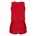 thumbnail image 6 of Mitankcoo Jumpsuits for Women Summer Dressy Sleeveless Ruffle Rompers Shorts Spring Vacation Travel Outfits, 6 of 8