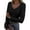 Black-M, variant on Modern V Neckline Long Sleeve Top For Women Comfortable Stretch Polyester Fabric Figure Hugging Cut Elegant Color Option