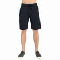 thumbnail image 2 of 2 Pack Men's Fleece Shorts Heavyweight Cotton with Drawstring and Pockets Solid S-3XL Casual Elastic Waist Thermal Lined Stylish Menswear Bottoms Activewear, 2 of 4