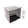 thumbnail image 6 of Valentine's Day Dog Crate Cover, Hearts Arranged into Diagonal Squares, Easy to Use Pet Kennel Cover Small Dogs Puppies Kittens, 7 Sizes, Seafoam Dark Coral, by Ambesonne, 6 of 6