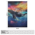 thumbnail image 4 of Orinice Whale 3D Blankets Super Soft Blanket Cosy &amp; Warm Blanket for Sofa Or Bed Flannel Machine Washable Comfortable &amp; Stylish 60x80in, 4 of 6
