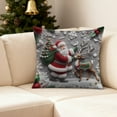 thumbnail image 7 of Xuniizn Christmas Pillow Covers 18x18 inch Xmas Decorations Soft Plush Faux Fur Wool Christmas Throw Pillow Cases Winter Holiday Decor for Sofa Living Room, 7 of 7