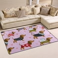 thumbnail image 2 of Sausage Dog Pattern Memory Foam Area Rug 31"x20" Non Slip, Absorbent, Fade Proof for Living Room, Bedroom, Office, 2 of 7