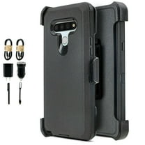 Value Pack ! for LG Stylo 6 Heavy Duty Phone Case 360° Cover Screen Protector Belt Clip Kickstand Holster Hybrid Shock Bumper (Black)