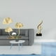 thumbnail image 2 of Figura decorativa de metal con flores y hojas, escultura de resina de hierro, adorno para estante, mesa o armario, escultura de nota musical con base, 2 of 8