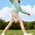 thumbnail image 7 of Girls Bike Shorts Loose Fit Beige Shorts High Waisted Girl Clothes 15-16 Years, 7 of 7