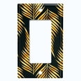 thumbnail image 5 of Metal Light Switch Plate Cover Tropical Jungle Palm Leaves Yellow Black JGL014, 5 of 13