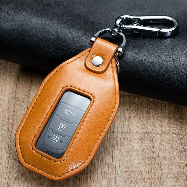 POPSEWING® Full Grain Leather Zipper Car Key Pouch