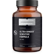 Quicksilver Scientific Ultra Binder Sensitive Formula - Gut Health Supplement with Activated Charcoal, Bentonite Clay - Cleansing Support Powder (120g)
