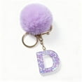 thumbnail image 4 of Purple Velvet Ball Pendant, Personalized Keychain or Backpack Small Pendant, Holiday Gift for Friends and Family,Unique Valentines Day Gift For Him Or Her, 4 of 7