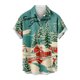 thumbnail image 1 of Tops Para Hombre Tops Con Estampado Navideño Botones Casuales Playa Camisa de Manga Corta Descubierta Sin Posicionamiento Blusa Odeerbi ODB179636, 1 of 7
