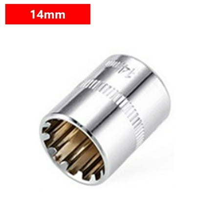 

12 Point Mirror Short Socket Head 1/4 Drive Torx Bit Ratchet Wrench Adapter