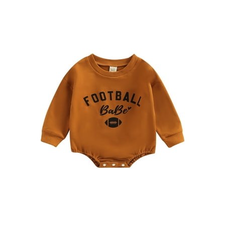 

QILINXUAN Infant Baby Boy Girl Romper Sweatshirt Long Sleeve Crewneck Pullover Sweater Bodysuit Jumpsuit Fall Winter Tops Shirts