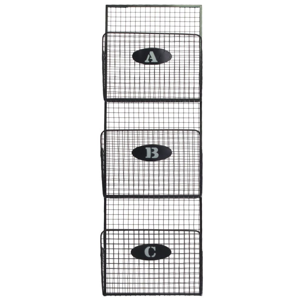 Remarkable Small Metal Mail Organizer With Mesh Design - Gray - Walmart.com