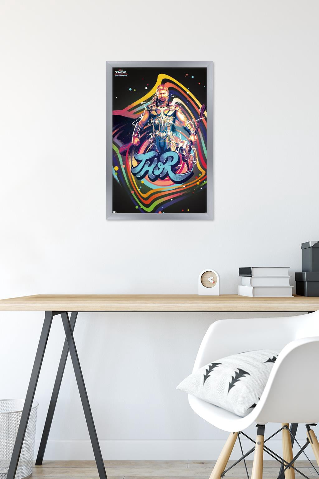 Marvel Thor: Love and Thunder - Squares Wall Poster, 14.725" x 22.375" Framed