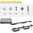 thumbnail image 5 of Side Steps Running Board Compatible for 2007-2018 Jeep Wrangler JK JKU Unlimited 4 Doors Only Black Powder Coated Steel Rock Rails Nerf Bars, 5 of 14