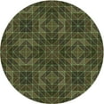 thumbnail image 1 of Ahgly Company Machine Washable Indoor Round Transitional Olive Drab Green Area Rugs, 8' Round, 1 of 7