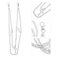 thumbnail image 4 of MasteelfCA 1PC Punk Tassel Chain Delicate Body Chain Personality Cross Leaves Body Chain Geometric Pants Chain for Friends (Silver), 4 of 8