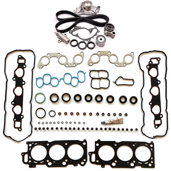 ECCPP Timing Belt Water Pump and head gasket Kit Fit for 2004 2005 2006 2007 2008 2009 2010 Fit for TOYOTA Highlander 3.3L 3300CC V6 GAS DOHC