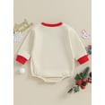 thumbnail image 4 of Bslissey Baby Boys Girls Christmas Sweatshirt Romper 3M 6M 12M 18M 24M Long Sleeve Letter Print Onesie Bodysuit Infant Casual Jumpsuit Toddler Cute Daily Clothes, 4 of 8
