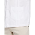 thumbnail image 2 of Cafe Luna Men's and Big Men's Cotton Blend Pintuck Short Sleeve Guayabera Shirt, Sizes S-5XL, 2 of 7