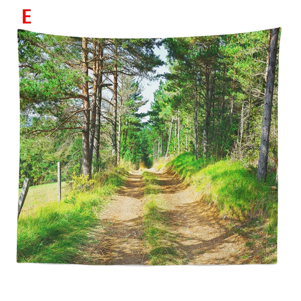 Misty Forest Tapestry Wall Hanging Nature Landscape Tapestry Sunshine