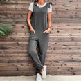 thumbnail image 3 of Vedolay Rompers For Women Women's Long Sleeve One Piece Bodycon Short Pants Jumpsuits Rompers High Neck Tights,Gray L, 3 of 5