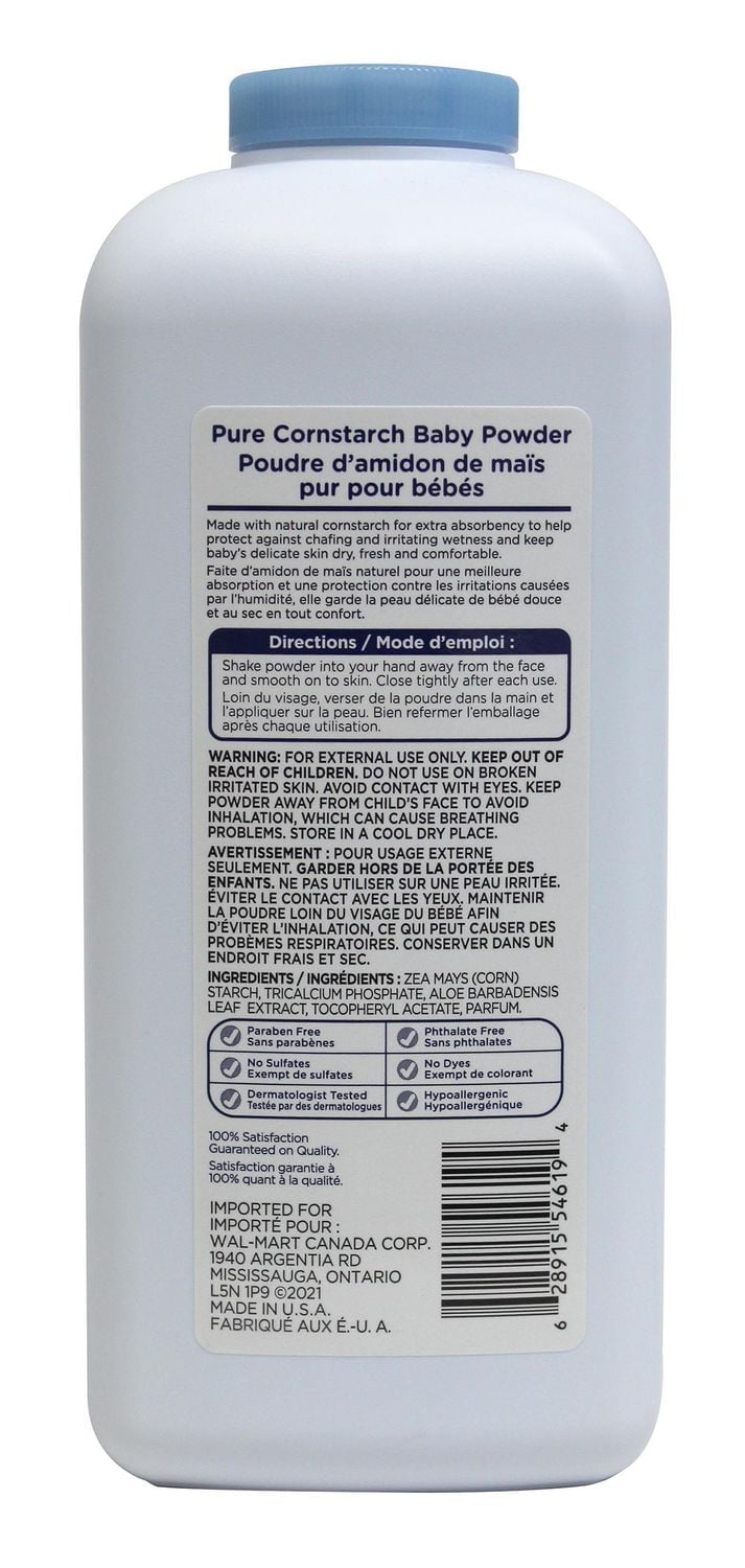 Equate Pure Cornstarch Baby Powder - Aloe