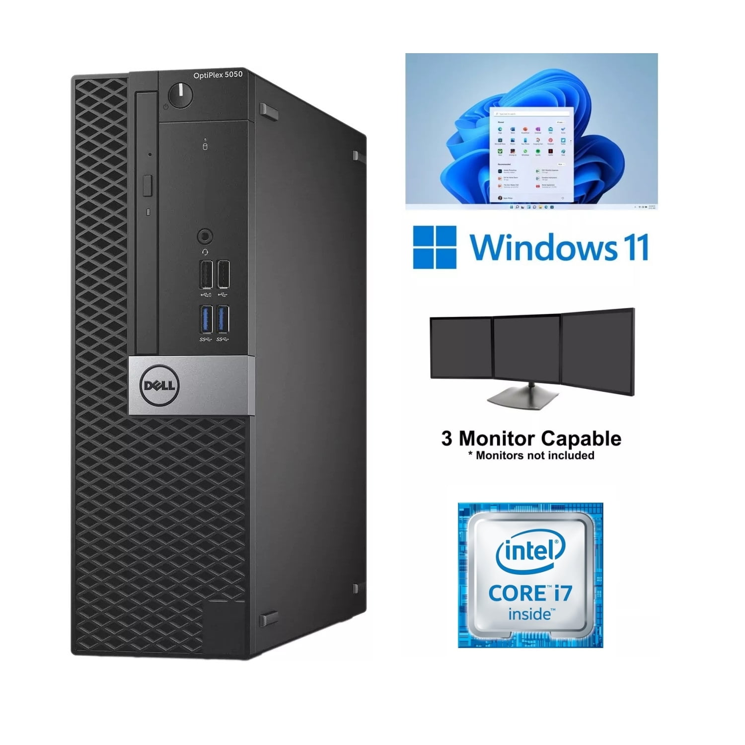 Restored Dell Windows 11 Desktop Computer OptiPlex 3060 SFF