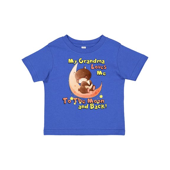 Inktastic My Grandma Loves Me to the Moon and Back Boys or Girls Toddler T-Shirt