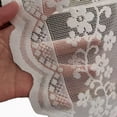 thumbnail image 3 of Faty-T Farmhouse Sheer Kitchen Curtains 47 inches Long 1 Panel, Rod Pocket Floral Embroidered Tie Up Cafe Curtain for Bedroom Living Room Bathroom Small Windows, 3 of 7