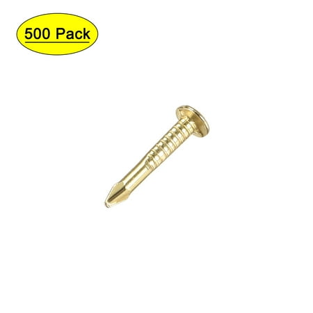 

Uxcell Carbon Steel Tiny Nail Copper Plating for DIY Decorative Household Accessories 0.39 x 0.09 Brass Tone 500pcs