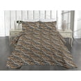 thumbnail image 2 of Ambesonne Nature Quilted Coverlet 3 Pcs, Mixed Leopard and Zebra Art, King Size, Eggshell Pale Vermilion, 2 of 4
