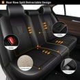 thumbnail image 7 of DIKSOAKR Car Seat Covers Full Set for Kia Sportage 2009-2025: Seat Cover Faux Leather Breathable Waterproof Compatible Airbag (Black), 7 of 7