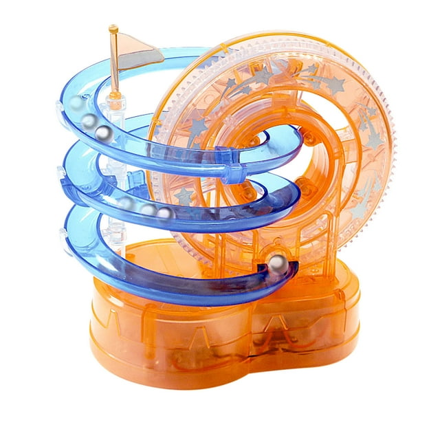 Blocs de Construction Grande Roue DIY avec Piste Transparente, Jouet Éducatif STIM pour Enfants, Trousse d'Assemblage Motorisée pour le Raisonnement Spatial (Piles Non Incluses, Hauteur 14 cm)