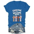 thumbnail image 4 of Shirts for Women Everyone Is Welcome Here V Neck Shirt Everyone Is Welcome Here Shirt Everyone Is Welcome Here T Shirt Funny Woman Tshirt, 4 of 5