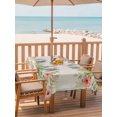 thumbnail image 2 of Outdoor Tablecloth with Umbrella Hole for Patio/Picnic/Party/Camping, Tropical Botanical Waterproof Table Cloth Rectangle Table Cover Washable, Farmhouse Leaves Floral Rustic Burlap (60"x 84"), 2 of 9