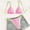 Pink Green, variant on Women's Cute Triangle Bikini Sets Two Piece Swimsuits Floral Printed Cheeky Bathing Suit Summer Beach Swimwear