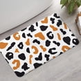 thumbnail image 2 of White and Orange Of Leopard Print Bathroom Rugs Mat,Non Slip Microfiber Bathroom Rug,Rubber Backing,Soft Bathroom Mats for Bathroom Floor,Tub and Shower,17x30in(43x75cm), 2 of 5