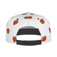thumbnail image 4 of Daiia Hand Drawn Strawberry print Flat Bill Hats Flat Brim Trucker Cap Baseball Cap Adjustable Classic Low Profile Hat Unconstructed Plain Cap, 4 of 9