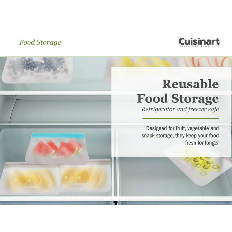 Reusable Silicone Food Storage Bags (4 Medium)