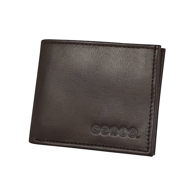 Cartera Caballero Stylo BC-158 Piel Café Doble compartimento y múltiples tarjeteros